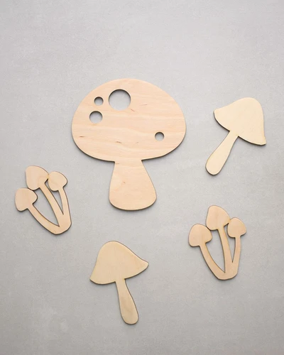 Σετ Ξύλινα Μανιτάρια Τοίχου