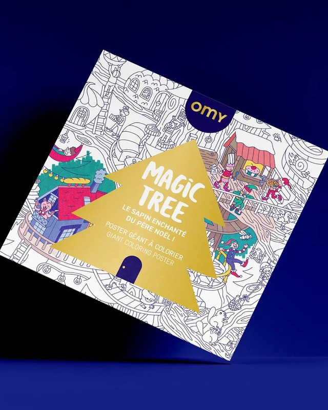 OMY - Αφίσα γίγας για ζωγραφική Chirstmas Tree City