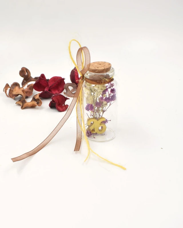 Γούρι με Αποξηραμένα Λουλούδια