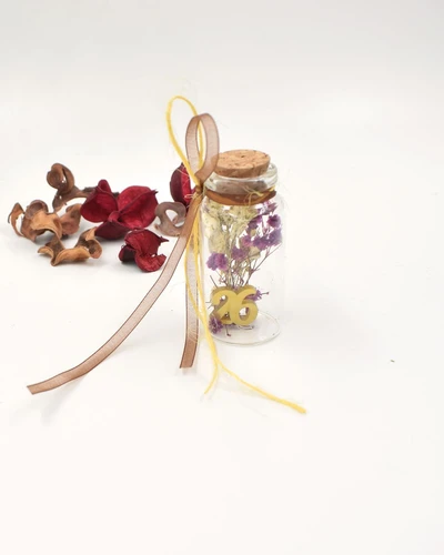 Γούρι με Αποξηραμένα Λουλούδια