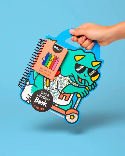 OMY - Βιβλιαράκι ζωγραφικής με αυτοκόλλητα Δεινόσαυρος