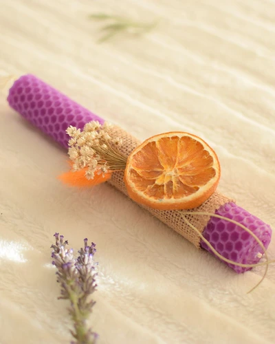 Λαμπάδα με αποξηραμένο πορτοκάλι