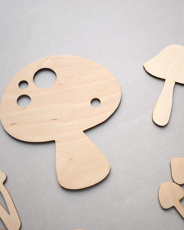 Σετ Ξύλινα Μανιτάρια Τοίχου