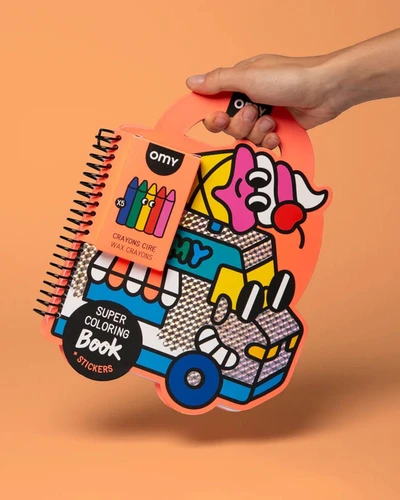 OMY - Βιβλιαράκι ζωγραφικής με αυτοκόλλητα Yummy