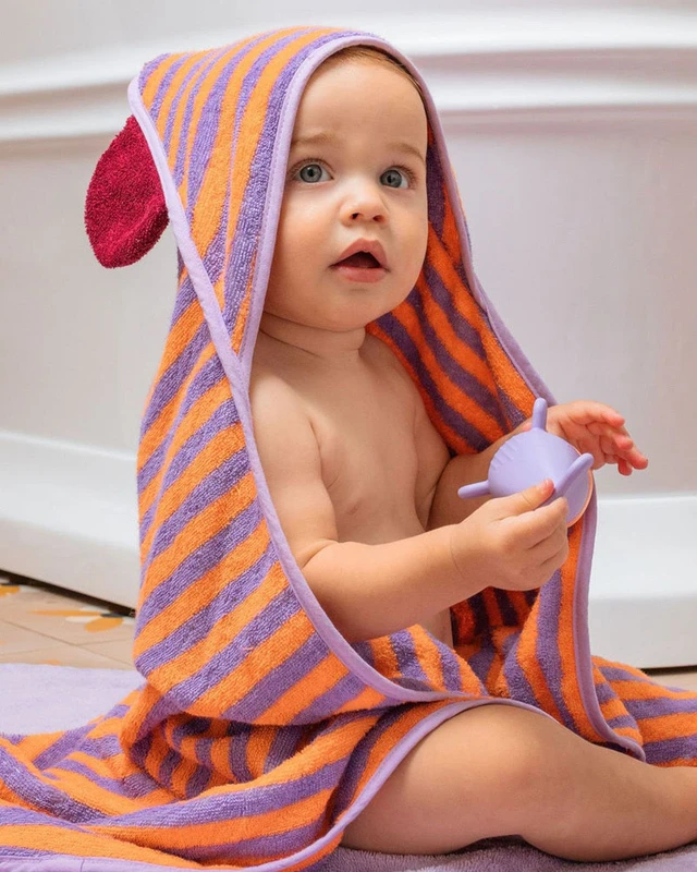 Quut - Μπουρνουζοπετσέτα αρκουδάκι Lavender