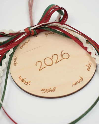 Ξύλινο γούρι - 2026 Ευχές