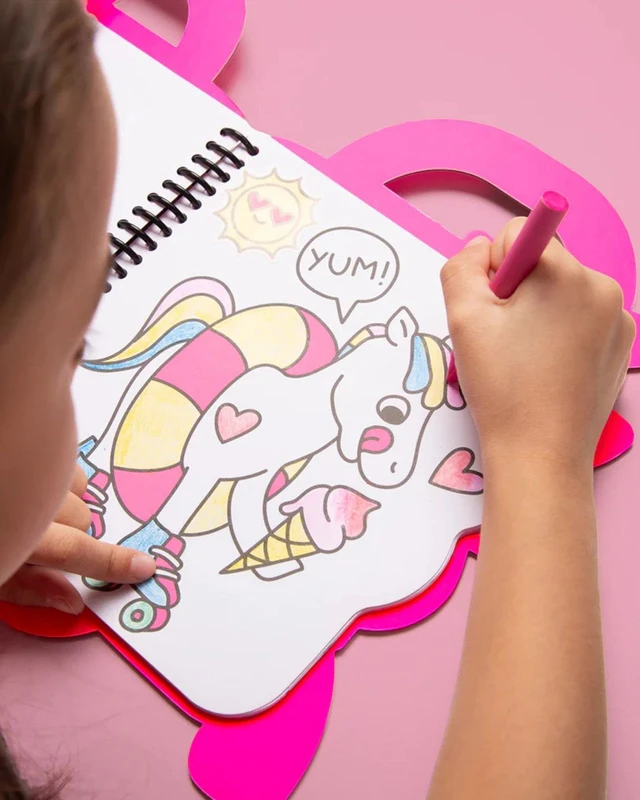 OMY - Βιβλιαράκι ζωγραφικής με αυτοκόλλητα Μονόκερος Lily