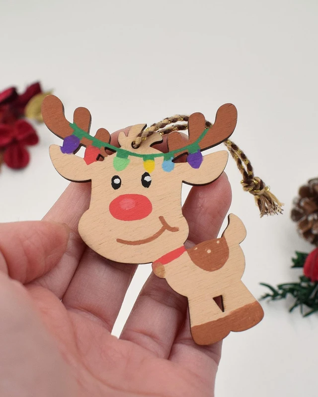 Ξύλινο στολίδι - Baby Reindeer