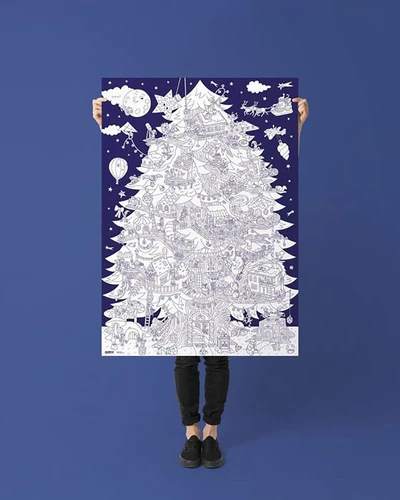 OMY - Αφίσα γίγας για ζωγραφική Chirstmas Tree City