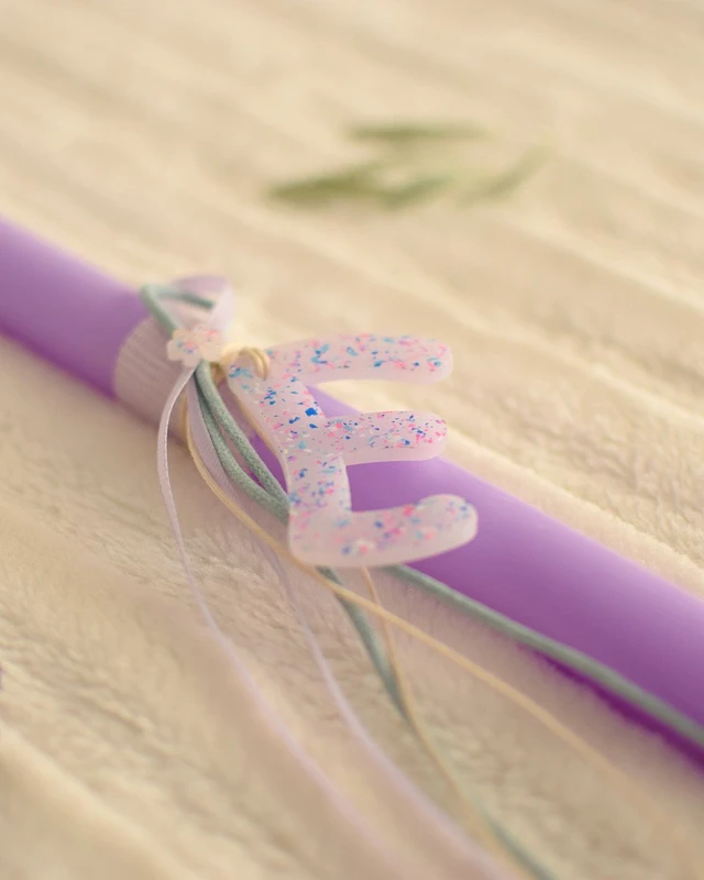 Προσωποποιημένη Λαμπάδα με Μονόγραμμα Confetti