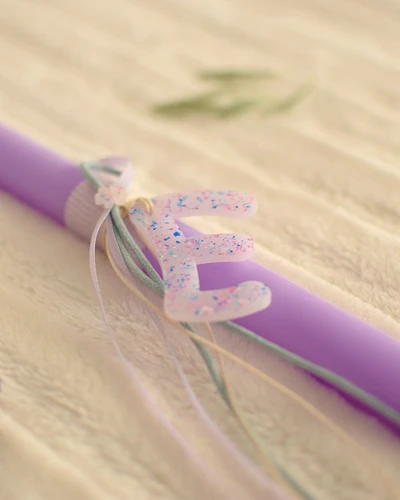 Προσωποποιημένη Λαμπάδα με Μονόγραμμα Confetti