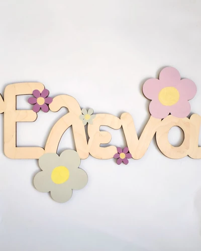 Ξύλινο Όνομα - Λουλούδια