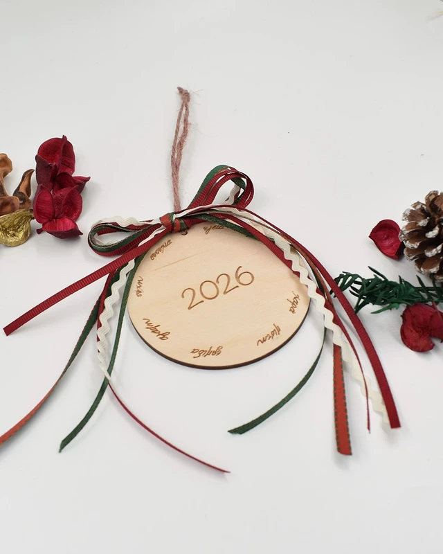 Ξύλινο γούρι - 2026 Ευχές