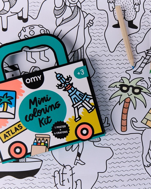 OMY - Αφίσα ζωγραφικής μίνι Άτλας On the go