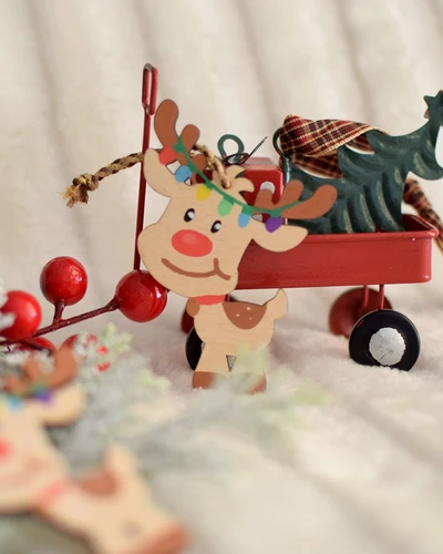 Ξύλινο στολίδι - Baby Reindeer