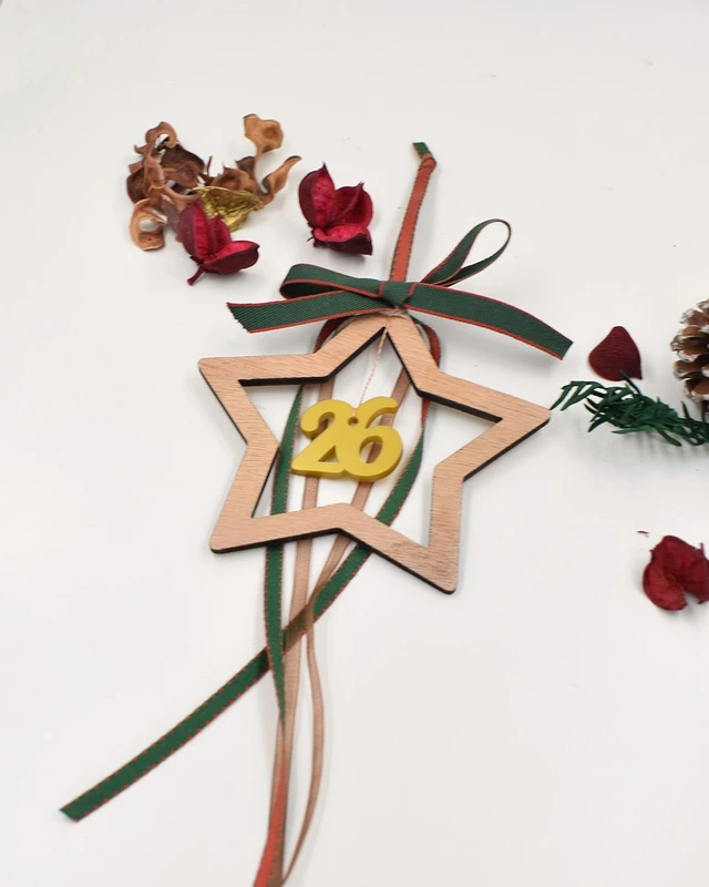 Ξύλινο γούρι - Αστέρι