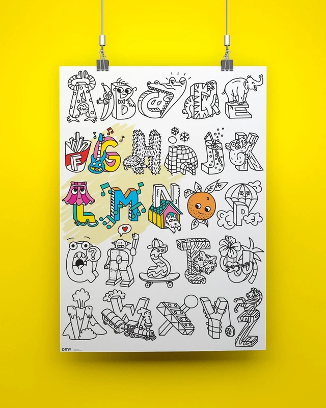 OMY - Αφίσα γίγας για ζωγραφική ABC