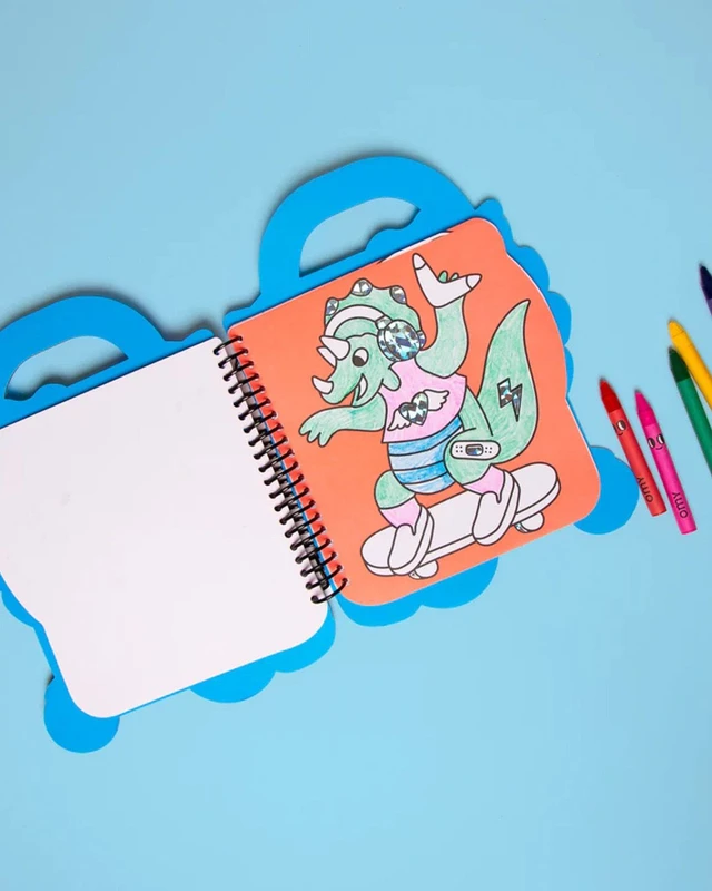 OMY - Βιβλιαράκι ζωγραφικής με αυτοκόλλητα Δεινόσαυρος