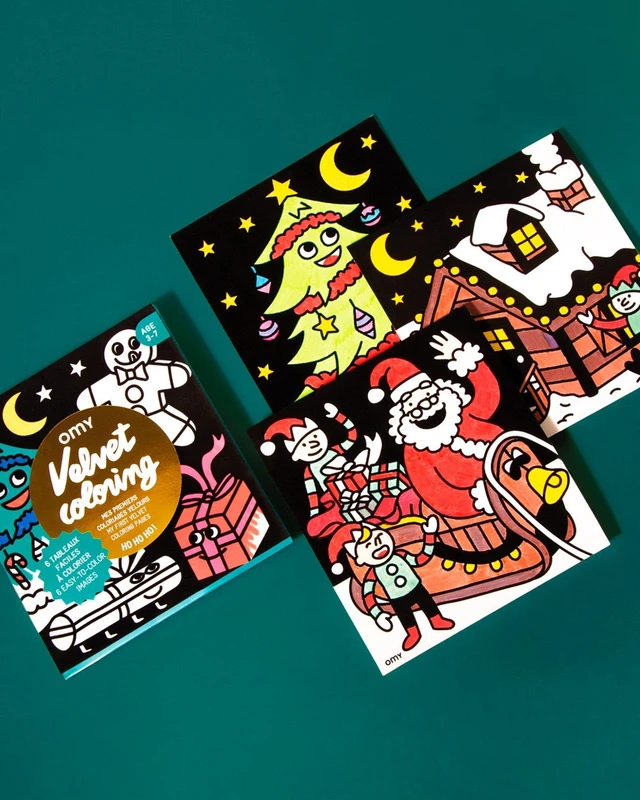 OMY - Σετ ζωγραφικής με βελούδινο πλαίσιο Ho Ho Ho